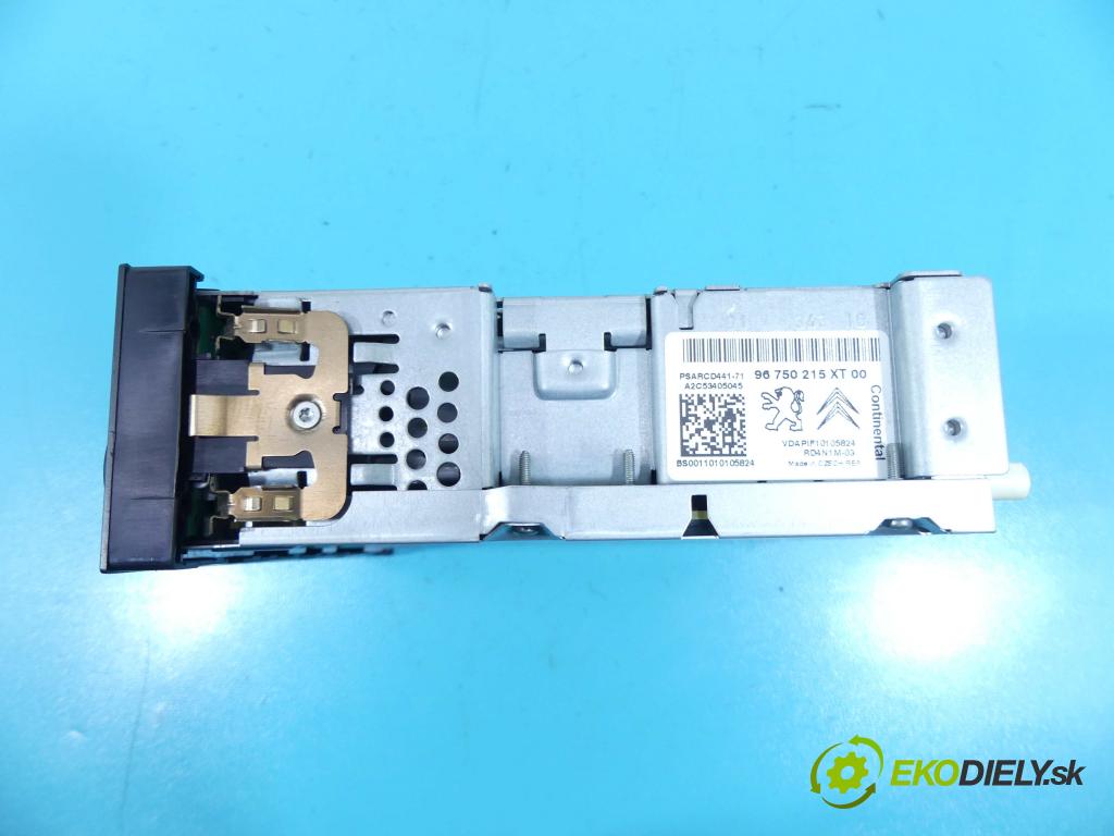 Citroen C3 II 2009-2016 1.4 hdi 68 HP manual 50 kW 1398 cm3 5- Radio originál 96750215XT