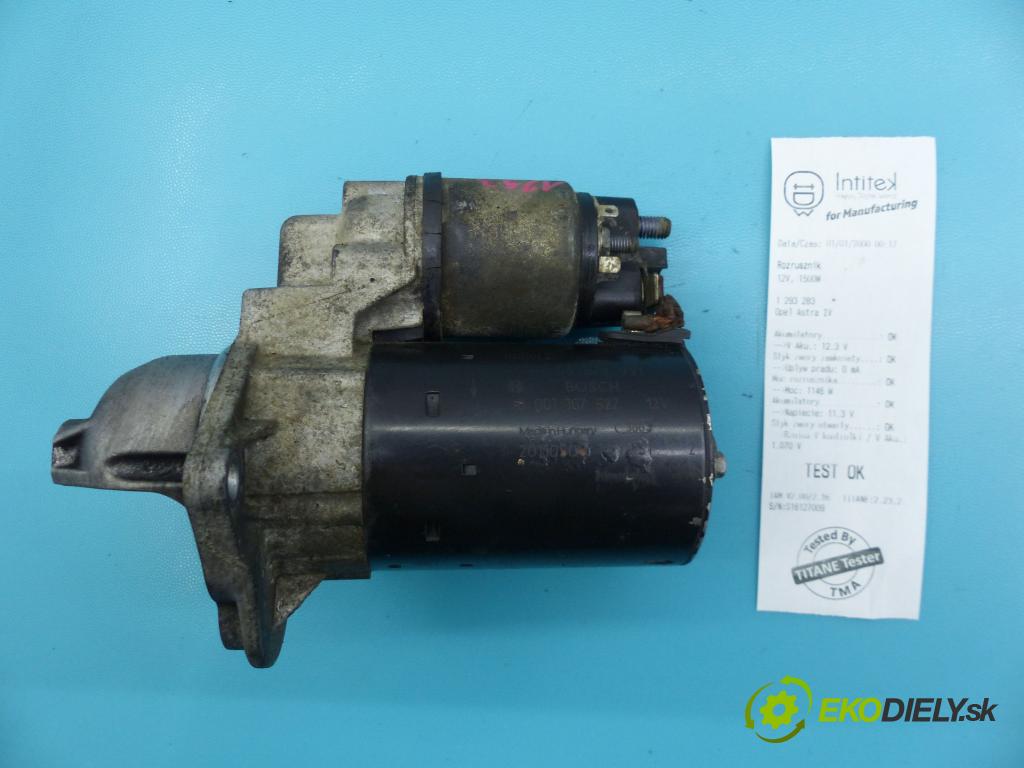 Opel Astra IV 2009-2015 1.4 T 140 HP manual 103 kW 1364 cm3 5- štartér 0001107522 (Štartéry)
