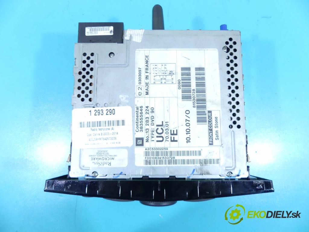 Opel Zafira B 2005-2014 1.7 cdti 110 HP manual 81 kW 1686 cm3 5- Radio originál 13283224