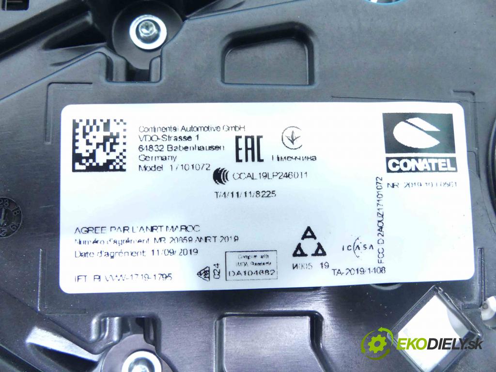 Skoda Fabia III 2014- 1.0 TSI 95 HP manual 70 kW 999 cm3 5- prístrojovka/ budíky 6V0920740D (Prístrojové dosky, displeje)
