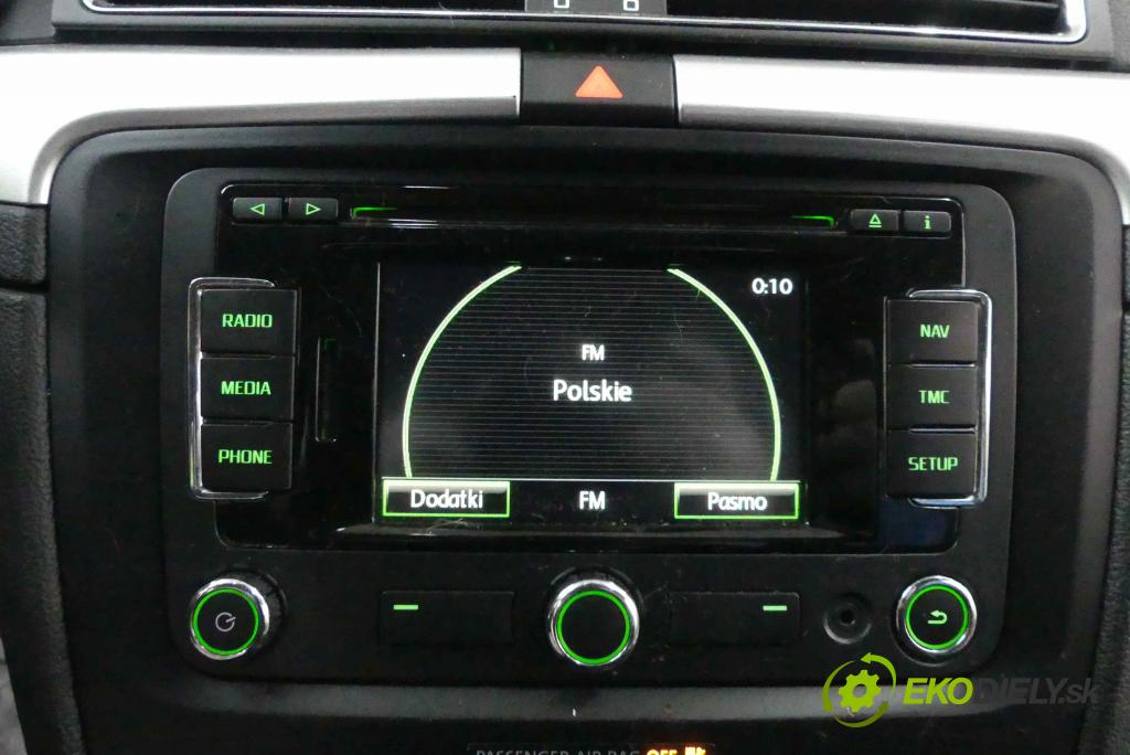 Skoda Superb II 2008-2015 2.0 tdi 170 HP manual 125 kW 1968 cm3 5- Radio originál 3T0035197C