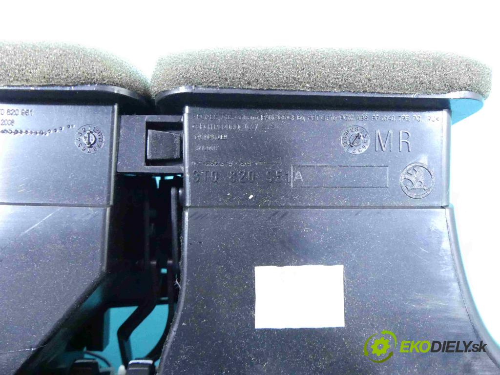 Skoda Superb II 2008-2015 2.0 tdi 170 HP manual 125 kW 1968 cm3 5- Mřížka: kúrenia stredová 3T0819701 (Mriežky kúrenia (fukáre))