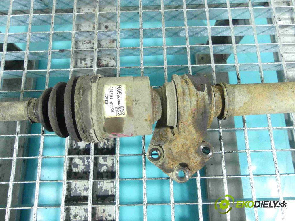 Mazda 3 I BK 2003-2009 1.6 16v 105 HP manual 77 kW 1598 cm3 5- poloos pravé FG0525500A (Poloosy)