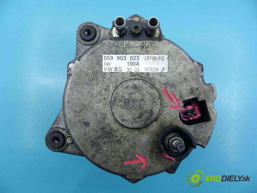 Vw Touareg I 2002-2010 3.0 tdi 224 hp automatic 165 kW 2967 cm3 5- Alternator 059903023 (Alternátory)