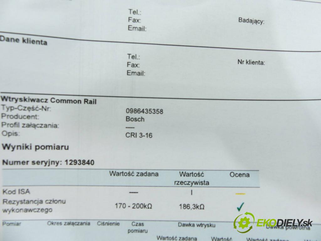 Vw Touareg I 2002-2010 3.0 tdi 224hp automatic 165 kW 2967 cm3 5- vstrek 0986435358 (Vstrekovače)