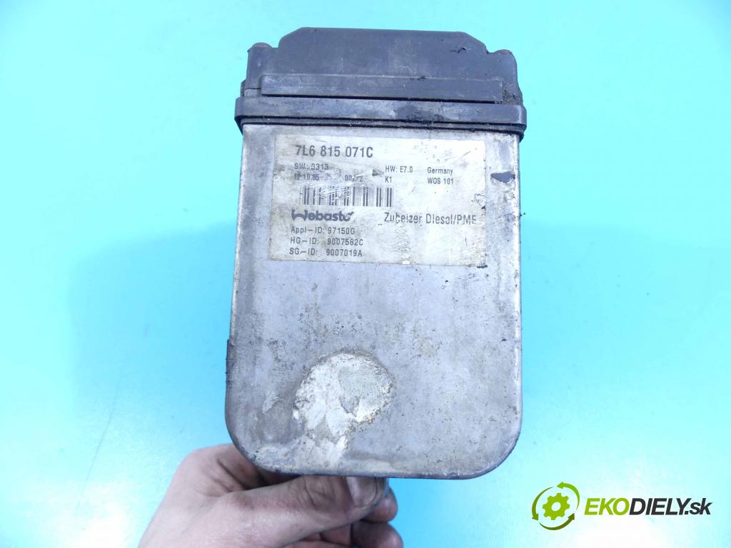 Vw Touareg I 2002-2010 3.0 tdi 224 hp automatic 165 kW 2967 cm3 5- Webasto 67889B (Webasto ohřívače)