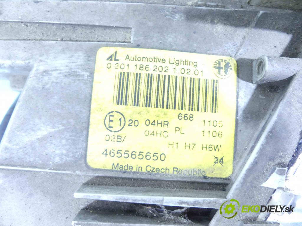 Alfa romeo 147 1.6 16v 105 HP manual 77 kW 1598 cm3 3- Reflektor: pravý  (Pravé)