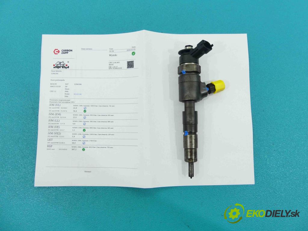 Citroen C3 II 2009-2016 1.4 hdi 68 HP manual 50 kW 1398 cm3 5- vstrek 0445110339 (Vstrekovače)