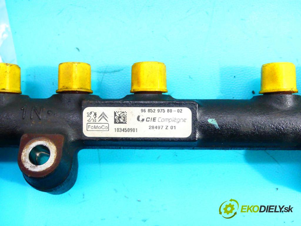 Citroen C3 II 2009-2016 1.4 hdi 68 HP manual 50 kW 1398 cm3 5- lišta vstrekovacia 9685297580 (Vstrekovacie lišty)