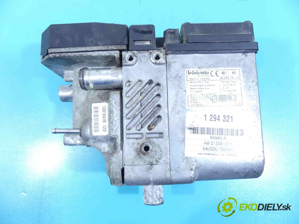 Audi Q7 2005-2015 3.0 tdi 211KM automatic 155 kW 2967 cm3 5- Webasto 4L0815071B (Webasto ohřívače)