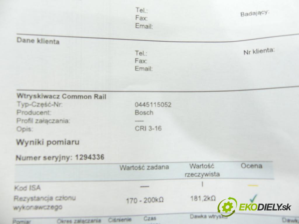 Audi Q7 2005-2015 3.0 tdi 211KM automatic 155 kW 2967 cm3 5- vstrek 0445115052 (Vstrekovače)