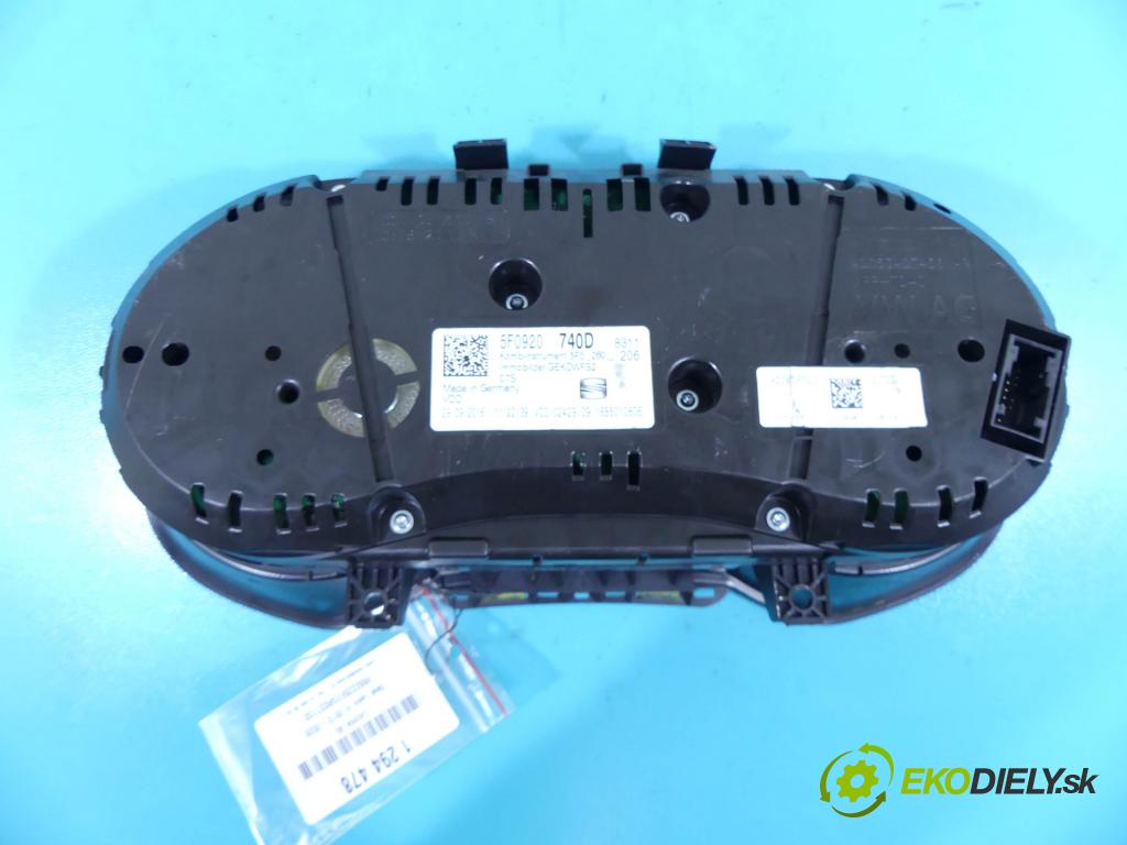 Seat Leon III 2012-2020 1.4 TSI 150 HP manual 110 kW 1395 cm3 5- prístrojovka/ budíky 7F0920740D (Prístrojové dosky, displeje)