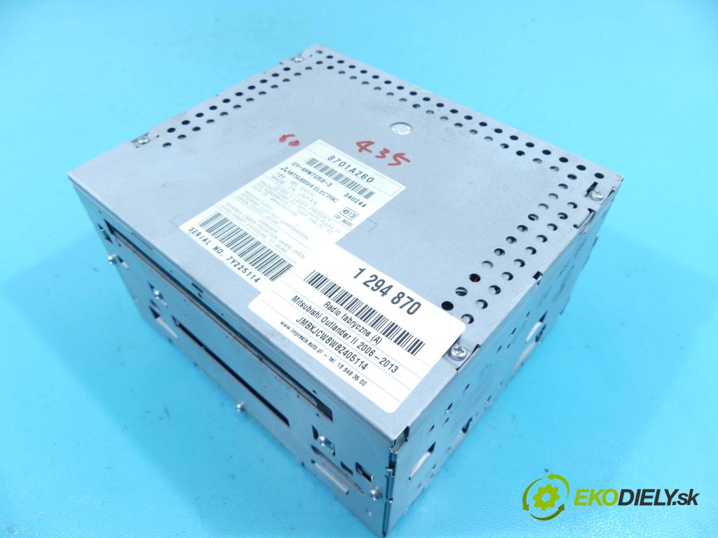 Mitsubishi Outlander II 2006-2013 2.0 DI-D 140 HP manual 103 kW 1968 cm3 5- Radio originál 8701A260