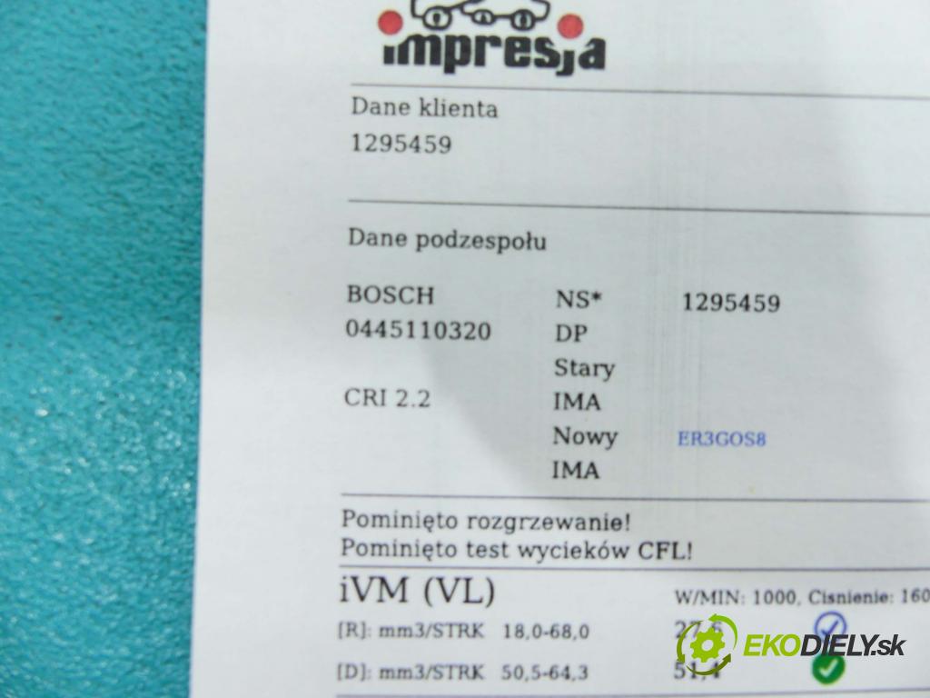 Hyundai I30 I 2007-2012 1.6 crdi 116 HP manual 85 kW 1582 cm3 5- vstrek 0445110320 (Vstrekovače)