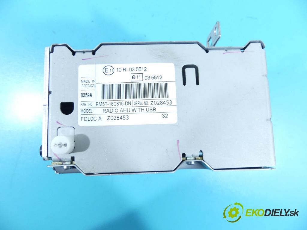 Ford Focus Mk3 2010-2018 1.0 T 125 HP manual 92 kW 998 cm3 5- Radio originál BM5T-18C815-DN