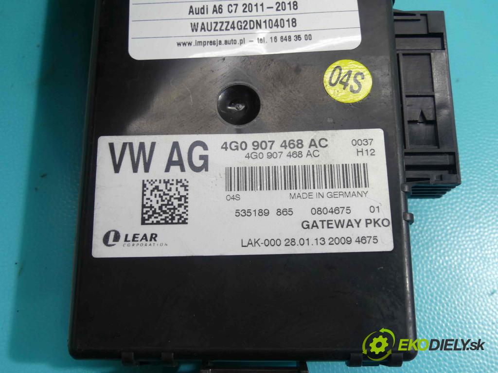 Audi A6 C7 2011-2018 2.0 TFSI 179KM manual 132 kW 1984 cm3 4- modul riadiaca jednotka 4G0907468AC (Ostatné)