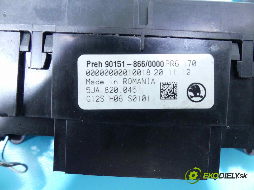 Skoda Rapid 2012-2019 1.2 TSI 105 HP manual 77 kW 1197 cm3 5- panel kúrenia 5JA820045
