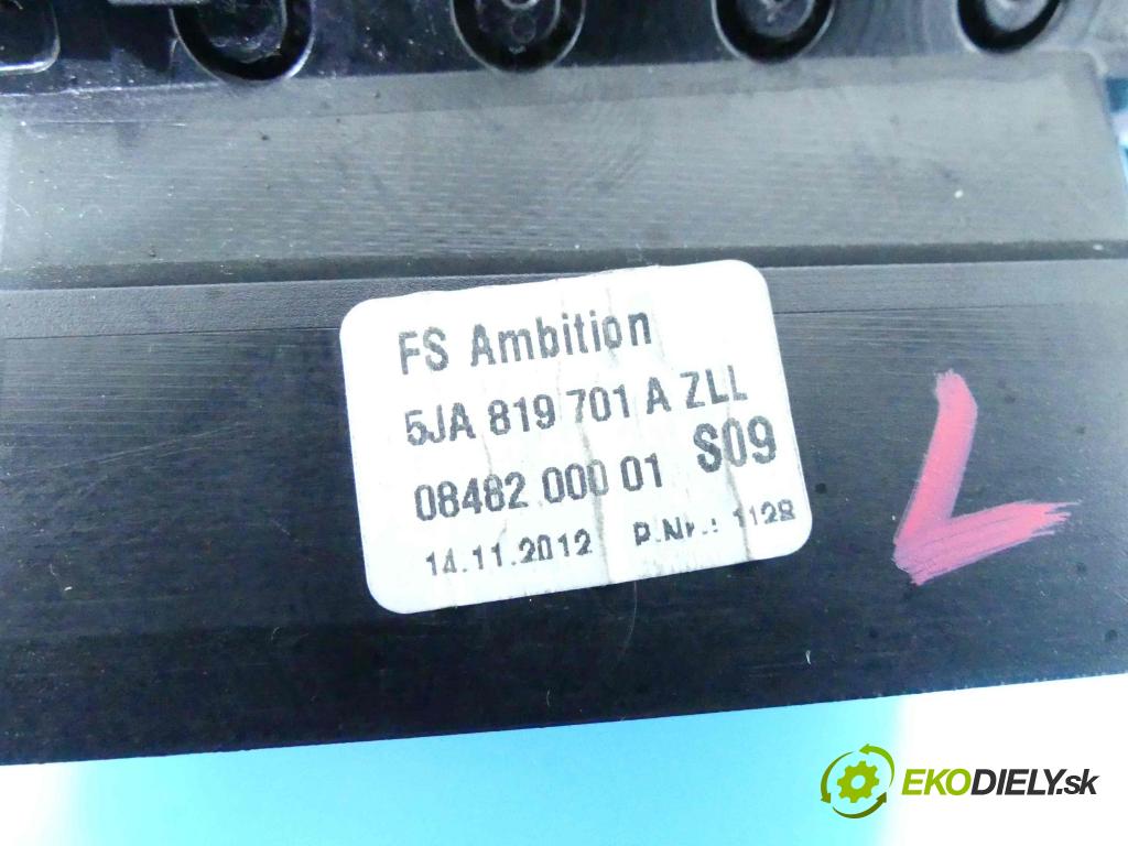 Skoda Rapid 2012-2019 1.2 TSI 105 HP manual 77 kW 1197 cm3 5- Mřížka: kúrenia ostatné 5JA819701A