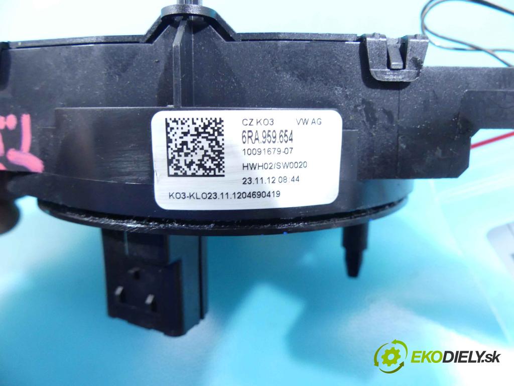 Skoda Rapid 2012-2019 1.2 TSI 105 HP manual 77 kW 1197 cm3 5- Páska: airbag 6RA959654 (Airbagy)