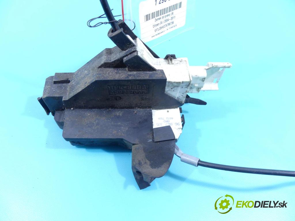 Citroen C4 I 2004-2011 1.6 hdi 90 hp manual 66 kW 1560 cm3 5- zámek zadní pravý 9686733580