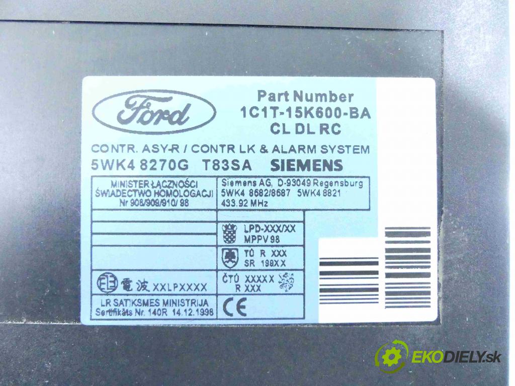 Ford Transit 2000-2006 2.0 tdci 125 HP manual 92 kW 1998 cm3 5- Jednotka riadiaca 4C11-12A650-BF
