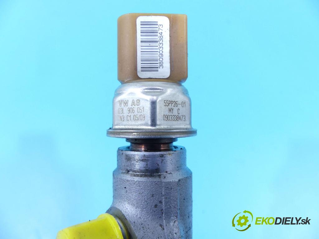 Seat Exeo 2.0 tdi 143 HP manual 105 kW 1968 cm3 4- lišta vstrekovacia 03L130080 (Vstrekovacie lišty)