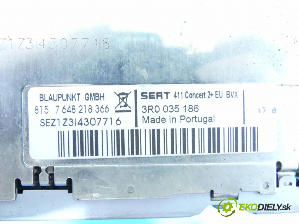 Seat Exeo 2.0 tdi 143 HP manual 105 kW 1968 cm3 4- Radio originál 3R0035186
