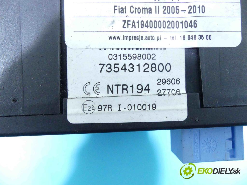 Fiat Croma II 2005-2010 1.9 jtd 150 HP manual 110 kW 1910 cm3 5- Spínačka 7354312800 (Spínacie skrinky a kľúče)