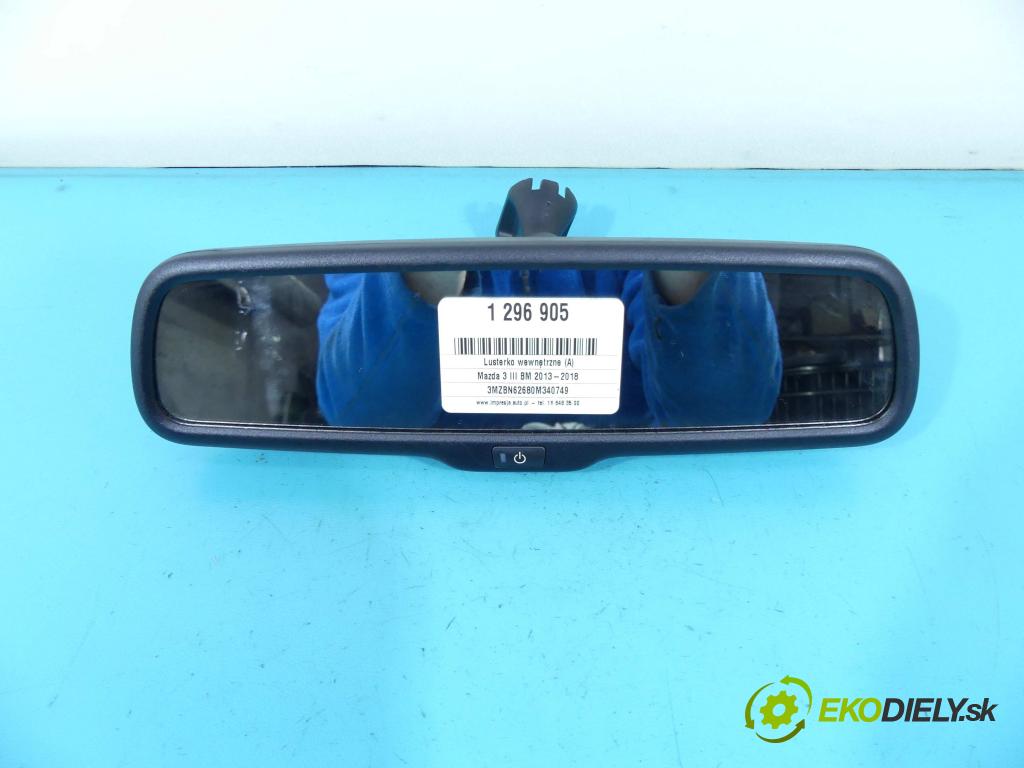 Mazda 3 III BM 2013-2018 2.0 16v 120 HP automatic 88 kW 1999 cm3 4- zrkadlo uvnitř:  (Spätné zrkadlá vnútorné)