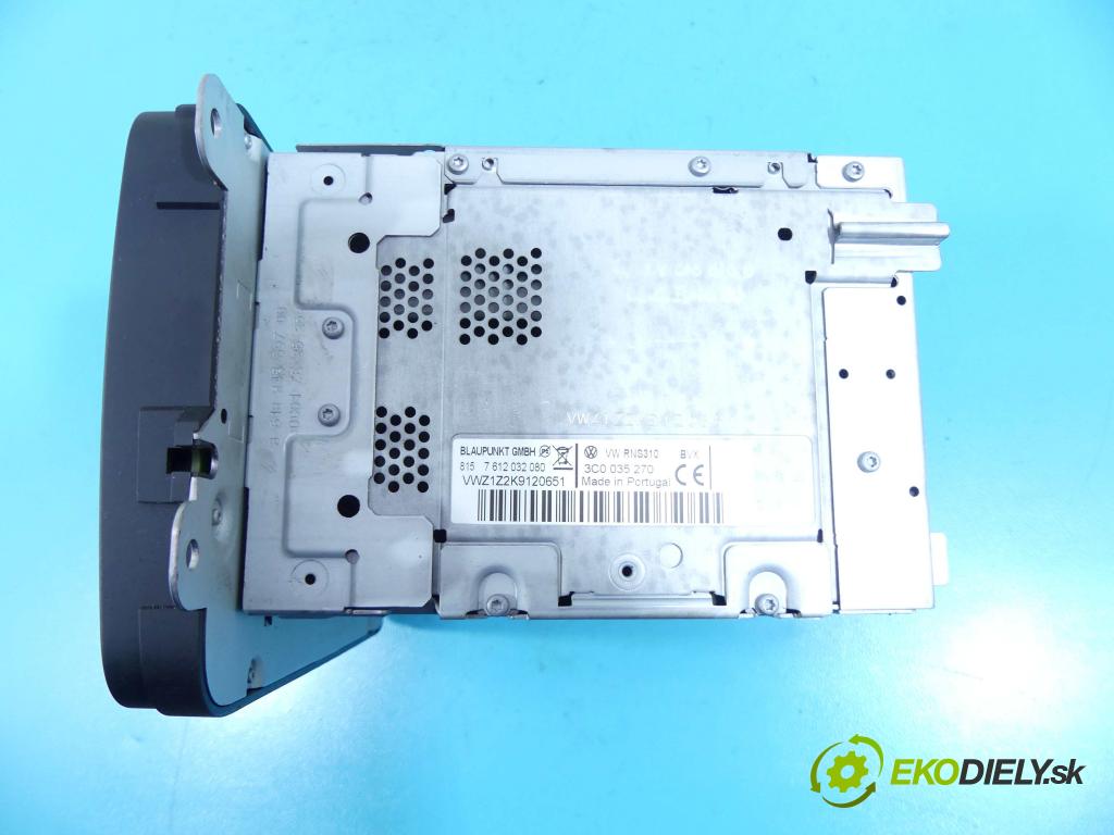 Vw Golf VI 2008-2013 1.6 tdi 105 HP manual 77 kW 1598 cm3 5- Radio originál 3C0035270