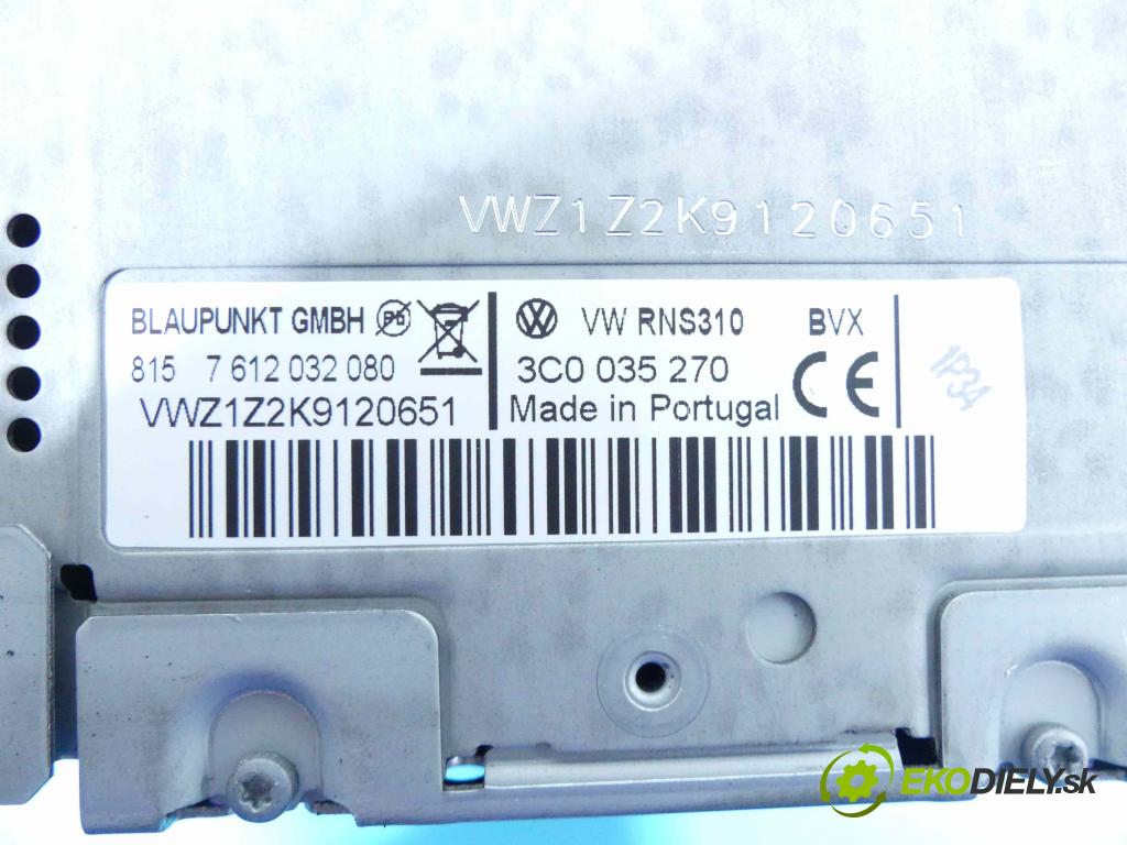 Vw Golf VI 2008-2013 1.6 tdi 105 HP manual 77 kW 1598 cm3 5- Radio originál 3C0035270