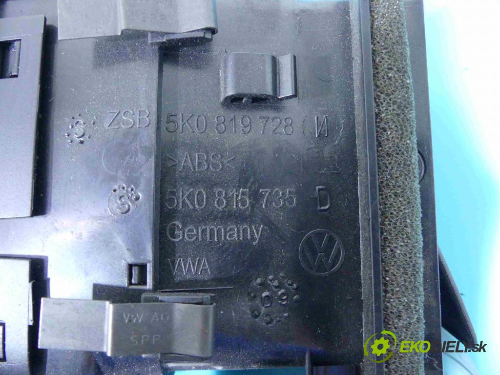Vw Golf VI 2008-2013 1.6 tdi 105 HP manual 77 kW 1598 cm3 5- Mřížka: kúrenia stredová 5K0819728 (Mriežky kúrenia (fukáre))