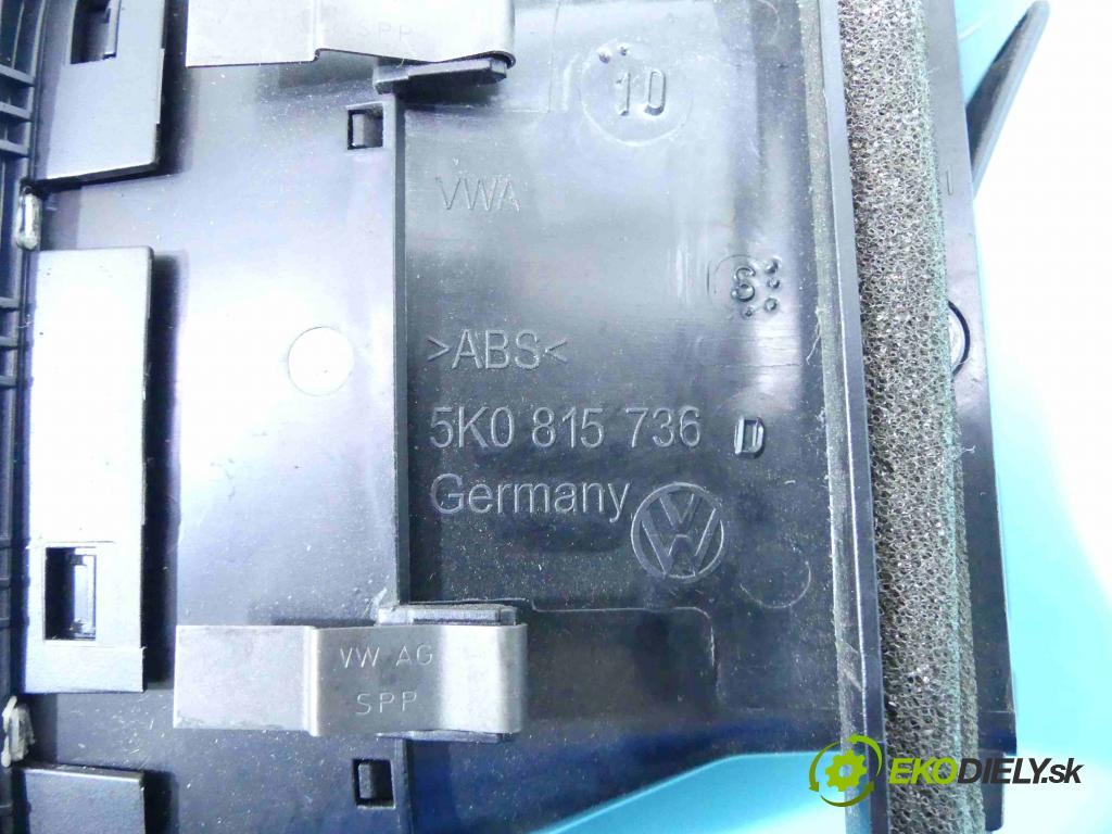 Vw Golf VI 2008-2013 1.6 tdi 105 HP manual 77 kW 1598 cm3 5- Mřížka: kúrenia stredová 5K0819728 (Mriežky kúrenia (fukáre))