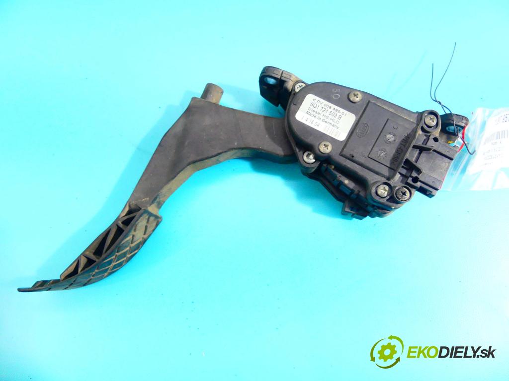 Seat Ibiza III 6L 2002-2008 1.4 tdi 75 HP manual 55 kW 1422 cm3 3- pedále 6Q1721503B (Pedále)