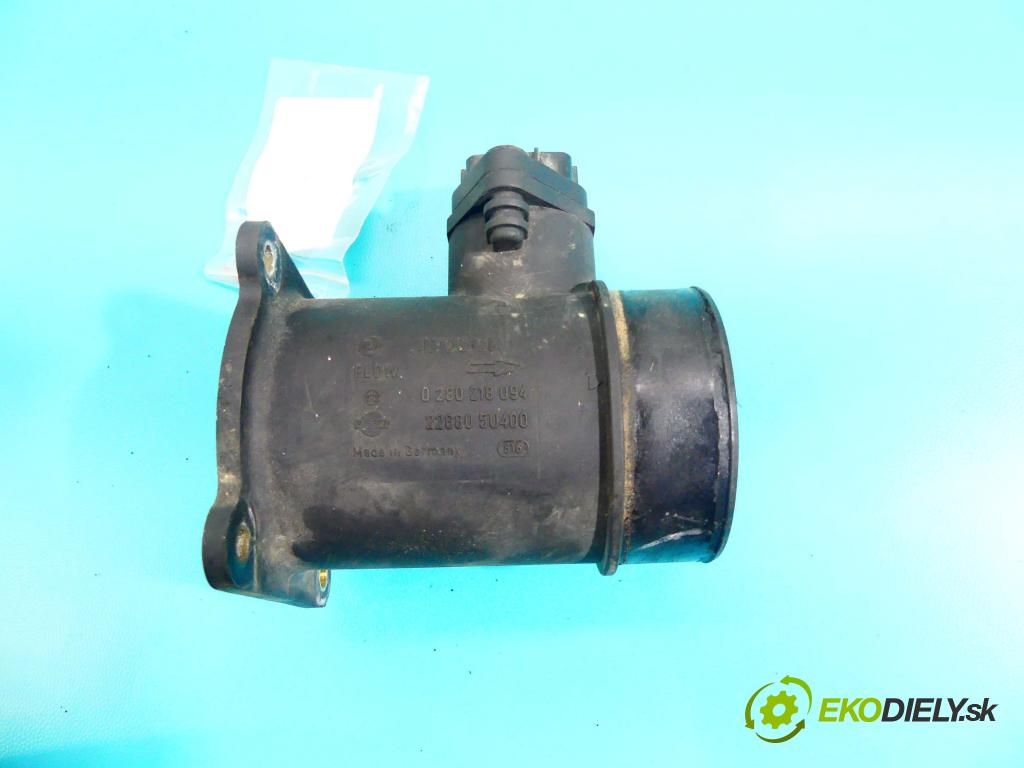 Nissan Primera P12 2001-2007 1.6 16v 109 HP manual 80 kW 1597 cm3 4- průtokoměr: 0280218094 (Váhy vzduchu)