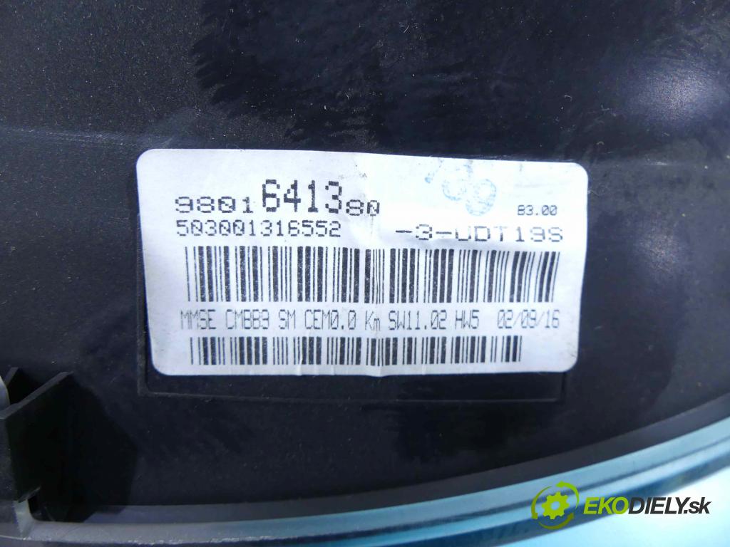 Peugeot Partner II 2008-2018 1.6 hdi 99 HP manual 73 kW 1560 cm3 5- prístrojovka/ budíky 9801641380 (Prístrojové dosky, displeje)