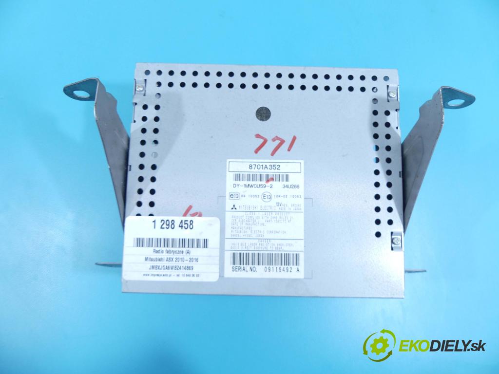 Mitsubishi ASX 2010-2016 1.8 DI-D 116 HP manual 85 kW 1798 cm3 5- Radio originál 8701A352