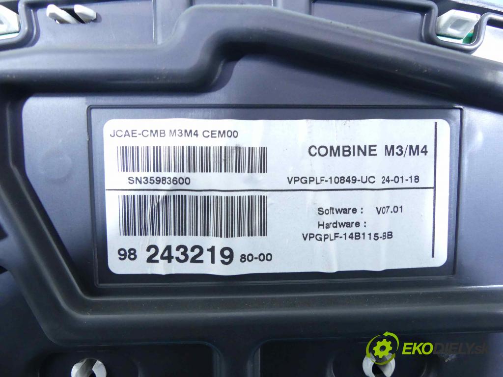 Peugeot 301 1.6 16v 116 HP manual 85 kW 1587 cm3 4- prístrojovka/ budíky 9824321980 (Prístrojové dosky, displeje)