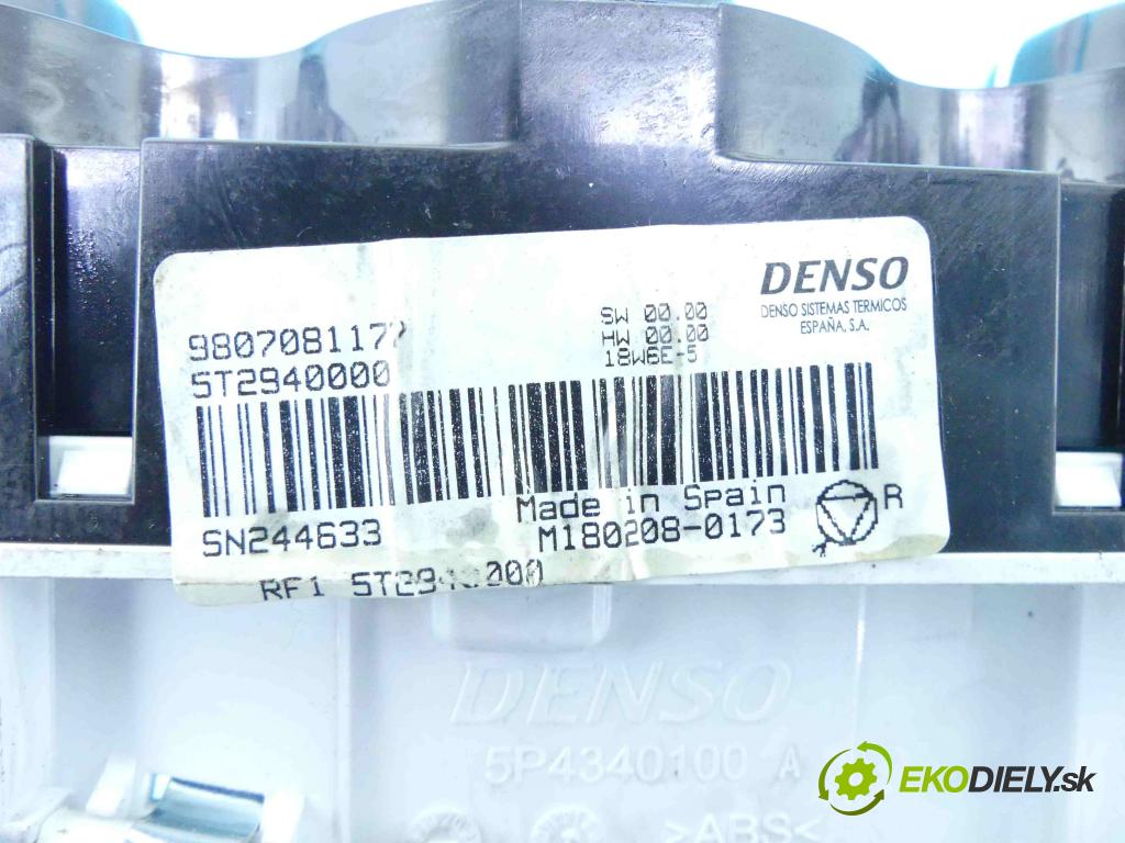 Peugeot 301 1.6 16v 116 HP manual 85 kW 1587 cm3 4- panel kúrenia 9807081177