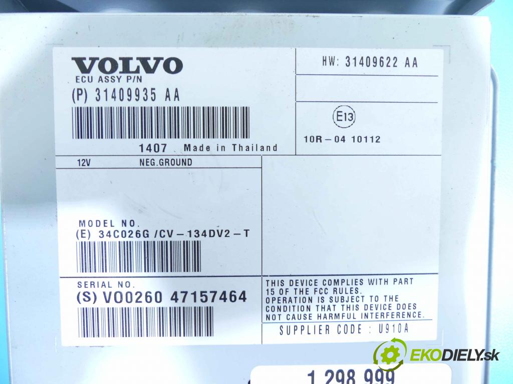Volvo XC60 I 2008-2017 2.4d 181KM automatic 133 kW 2400 cm3 5- modul riadiaca jednotka 31409935AA (Ostatné)