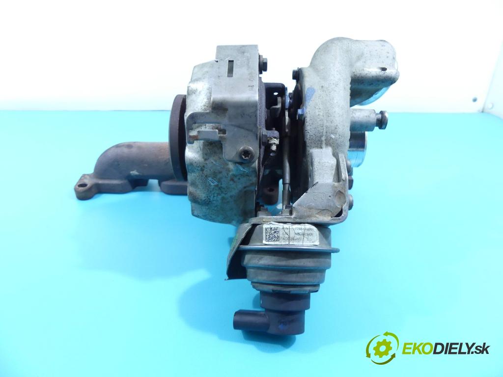 Vw Golf VI 2008-2013 1.6 tdi 105 HP manual 77 kW 1598 cm3 5- turbodúchadlo, turbo 775517-1 (Turbodúchadlá (kompletné))