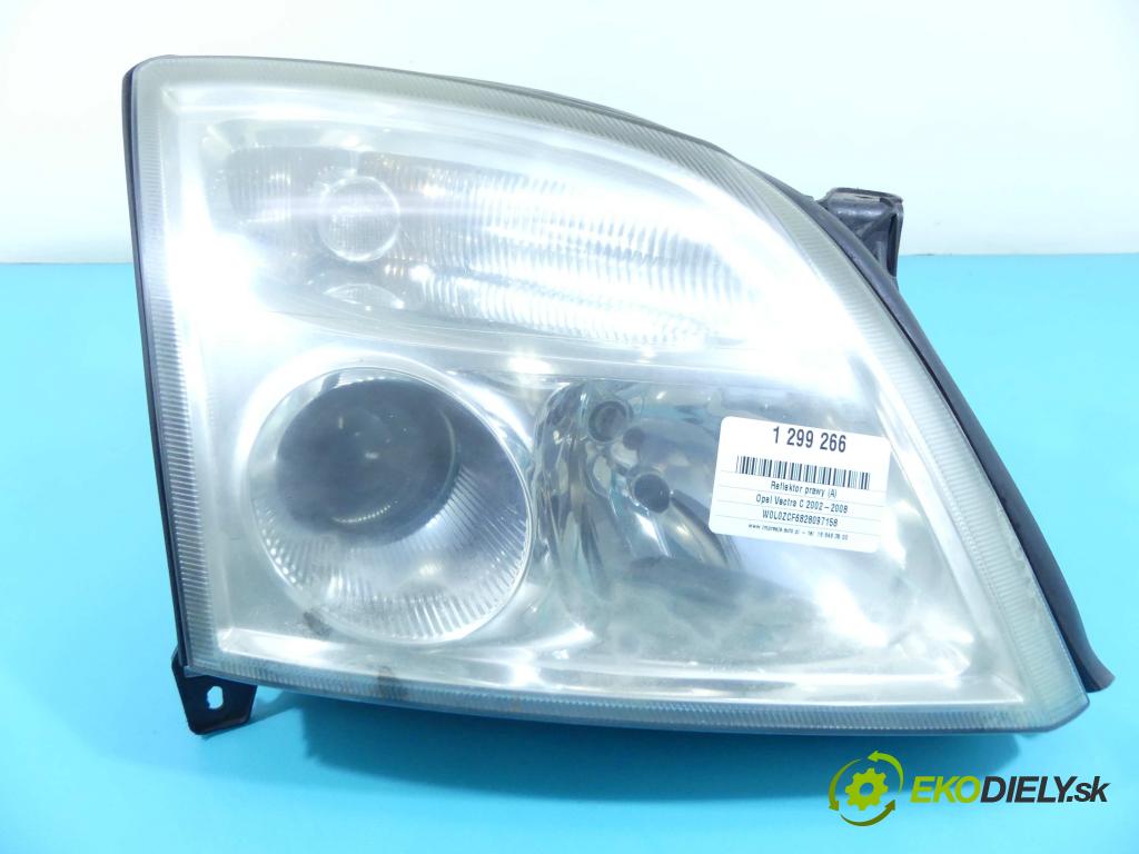 Opel Vectra C 2002-2008 2.0 dti 101 HP manual 74 kW 1994 cm3 5- Reflektor: pravý  (Pravé)