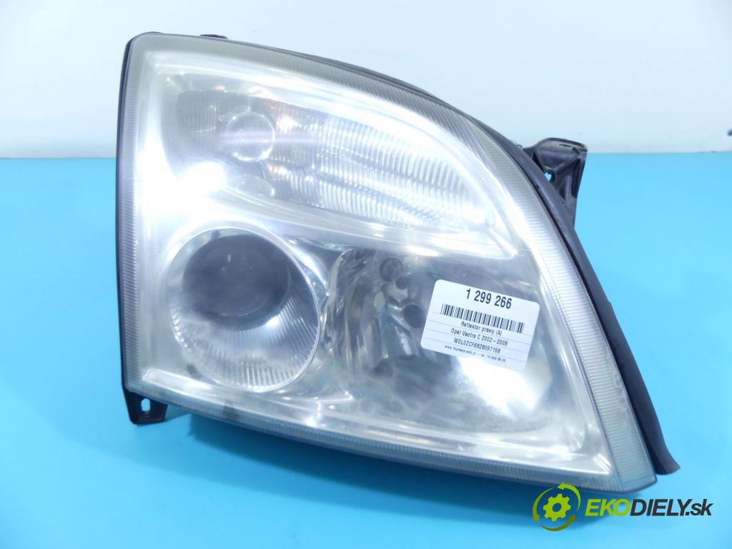 Opel Vectra C 2002-2008 2.0 dti 101 HP manual 74 kW 1994 cm3 5- Reflektor: pravý  (Pravé)