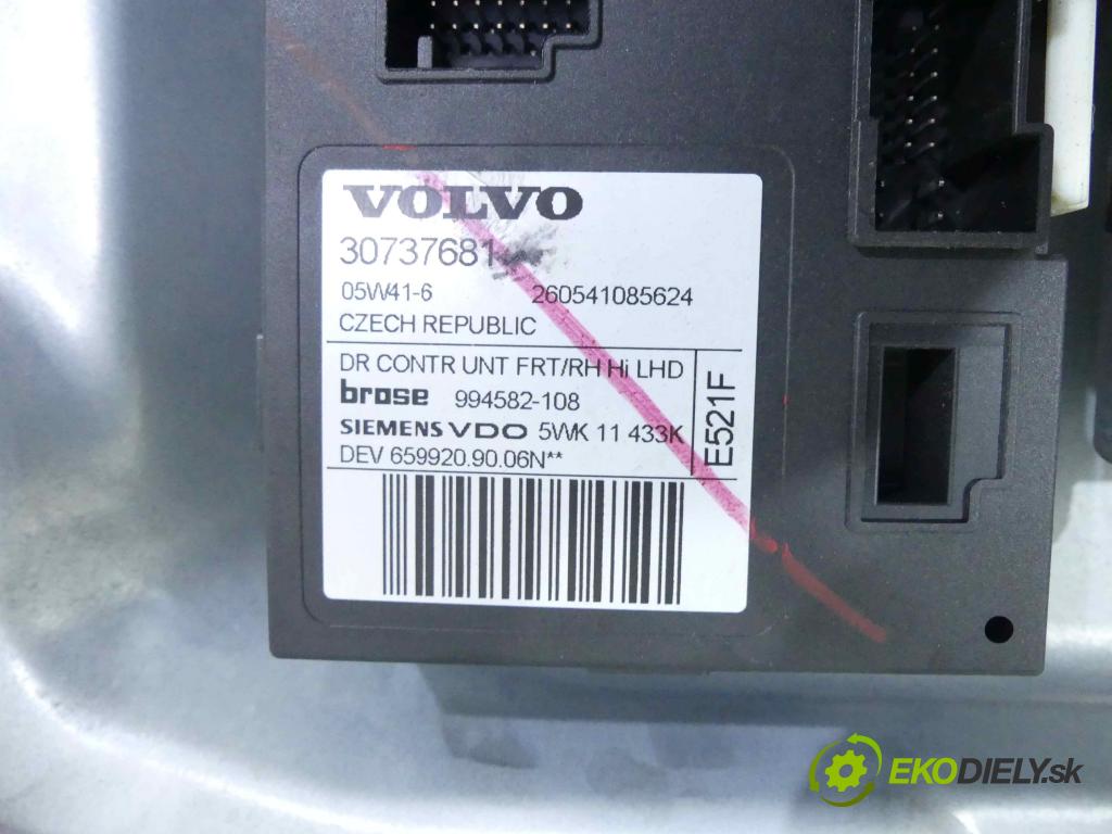 Volvo S40 II 2004-2012 2.5 T5 230 HP manual 169 kW 2521 cm3 4- mechanizmus okna predné pravý 30737681