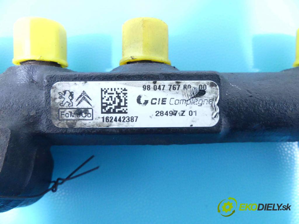 Peugeot Partner II 2008-2018 1.6 hdi 99 HP manual 73 kW 1560 cm3 5- lišta vstrekovacia 9804776780 (Vstrekovacie lišty)