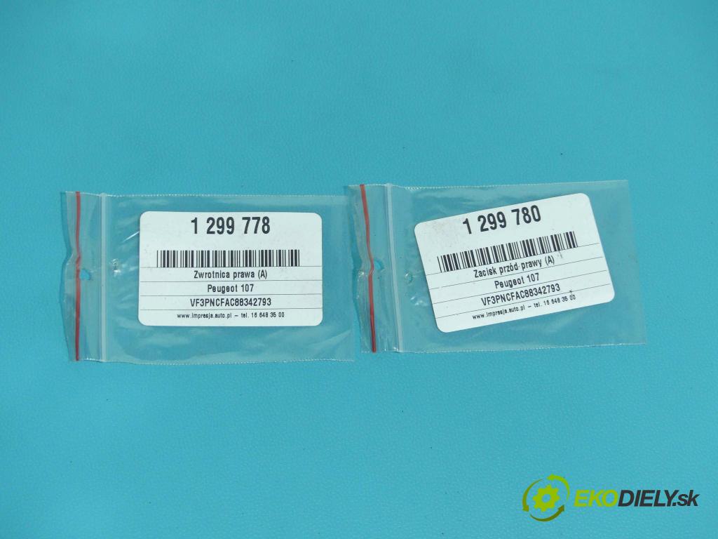 Peugeot 107 1.0 68 HP manual 50 kW 998 cm3 5- náboj pravé  (Náboje)