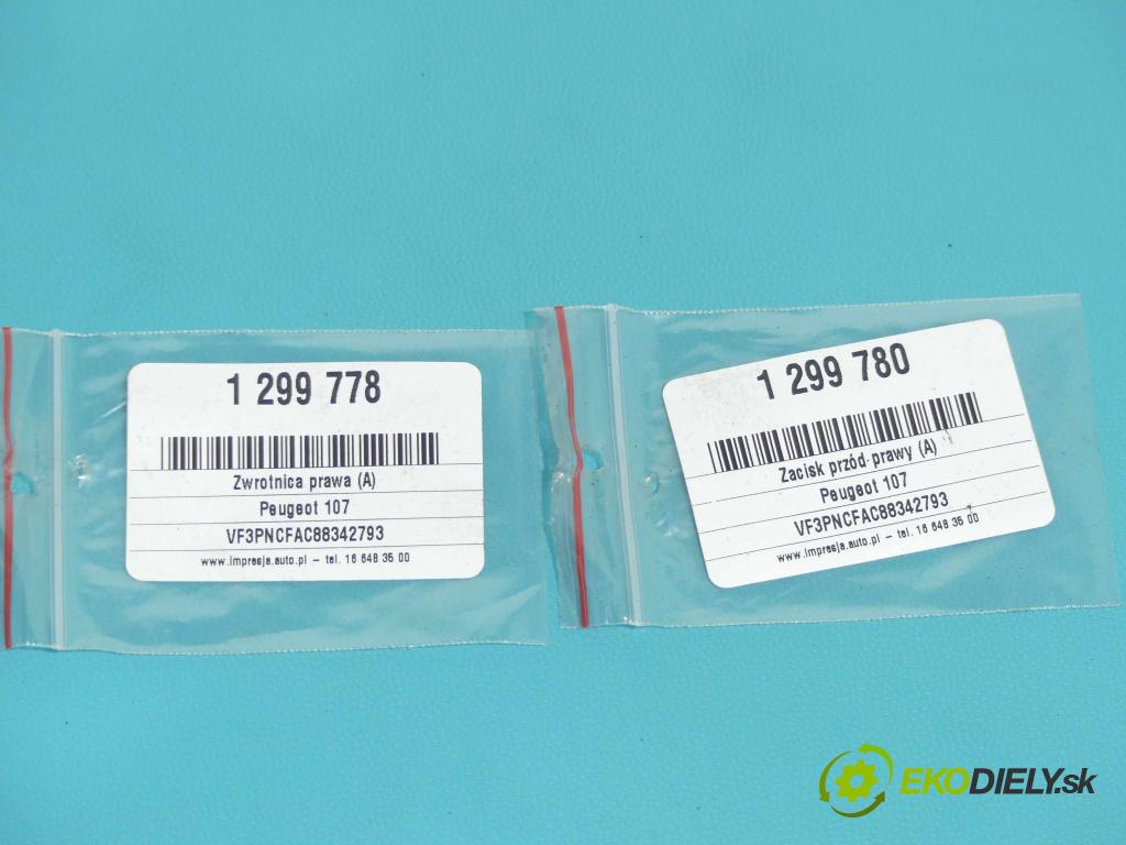 Peugeot 107 1.0 68 HP manual 50 kW 998 cm3 5- náboj pravé  (Náboje)