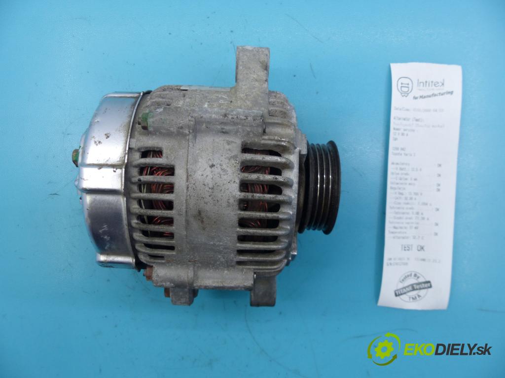 Toyota Yaris I 1999-2005 1.3 vvti 86 hp manual 63 kW 1299 cm3 5- Alternator  (Alternátory)