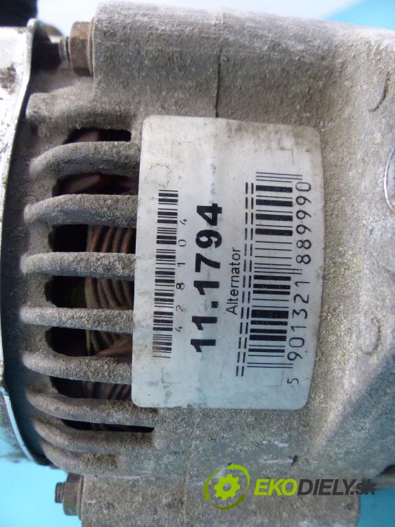 Toyota Yaris I 1999-2005 1.3 vvti 86 hp manual 63 kW 1299 cm3 5- Alternator  (Alternátory)
