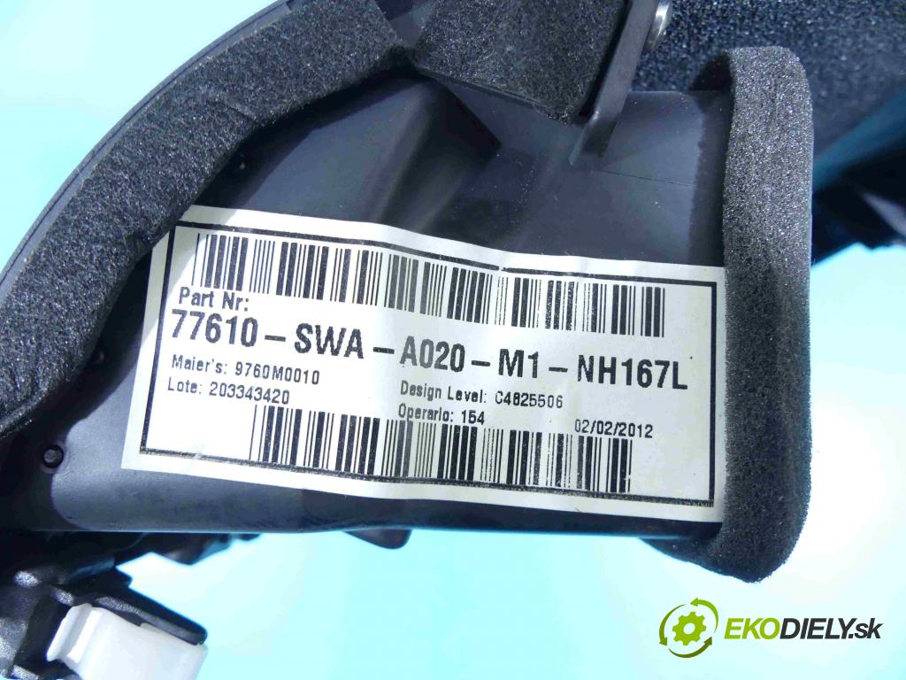 Honda CR-V III 2006-2011 2.2 i-DTEC: 150 HP manual 110 kW 2199 cm3 5- Mřížka: kúrenia stredová 77610-SWA-A020-M1-NH167L (Mriežky kúrenia (fukáre))